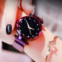 Load image into Gallery viewer, Women Starry Sky Watch Luxury Magnetic Buckle Mesh Band Quartz Wristwatch Female Rose Gold Diamond Watches zegarek damsk