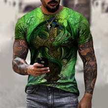 Load image into Gallery viewer, 2021 New Male/female Short-sleeved T-shirt Dragon Sword 3d Printing Short-sleeved Casual Hip-hop 3d Printing Plus Size Top T-shi