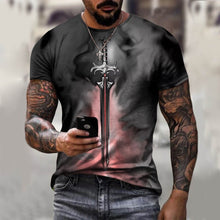 Load image into Gallery viewer, 2021 New Male/female Short-sleeved T-shirt Dragon Sword 3d Printing Short-sleeved Casual Hip-hop 3d Printing Plus Size Top T-shi