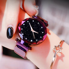 Load image into Gallery viewer, Women Starry Sky Watch Luxury Magnetic Buckle Mesh Band Quartz Wristwatch Female Rose Gold Diamond Watches zegarek damsk