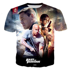 Load image into Gallery viewer, Fast & the Furious T Shirt Men/women 3D Printed T-shirts Casual Harajuku Style T Shirt Streetwear Tops