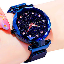 Load image into Gallery viewer, Women Starry Sky Watch Luxury Magnetic Buckle Mesh Band Quartz Wristwatch Female Rose Gold Diamond Watches zegarek damsk