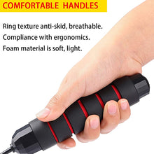 Load image into Gallery viewer, Fitness Skipping Rope Tangle-Free Jumping Rope Cable and 6” Memory Foam Handles for Workout Equipments Aerobic Exercise Fitness