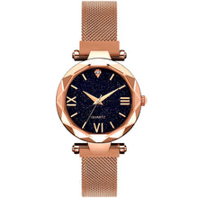 Load image into Gallery viewer, Women Starry Sky Watch Luxury Magnetic Buckle Mesh Band Quartz Wristwatch Female Rose Gold Diamond Watches zegarek damsk