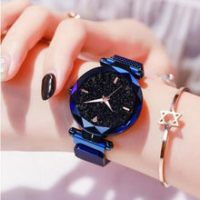 Load image into Gallery viewer, Women Starry Sky Watch Luxury Magnetic Buckle Mesh Band Quartz Wristwatch Female Rose Gold Diamond Watches zegarek damsk
