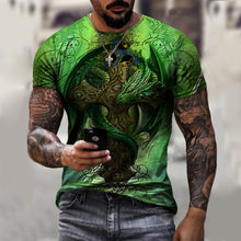 Load image into Gallery viewer, 2021 New Male/female Short-sleeved T-shirt Dragon Sword 3d Printing Short-sleeved Casual Hip-hop 3d Printing Plus Size Top T-shi